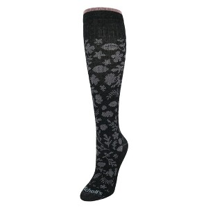 Dr Scholls Women's Lace Floral Pattern Fashion Compression Knee High Socks - 1 of 4