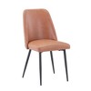 Jofran,Maddox Mid-Century Modern Faux Leather Upholstered Dining Chair (Set of 2) - 3 of 4