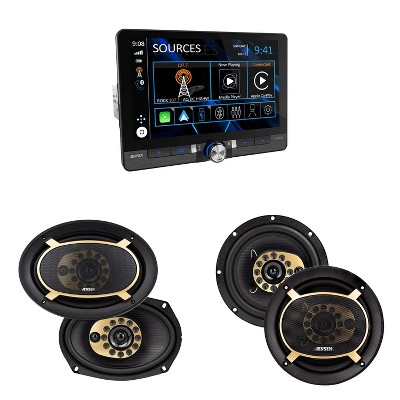 Jensen CAR813 8" Touch Screen Digital Receiver + JS65T + JS69T Speakers
