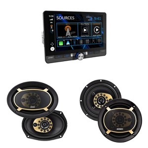 Jensen CAR813 8" Touch Screen Digital Receiver + JS65T + JS69T Speakers - 1 of 4