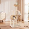 Costway 59" Cattail Cat Tower with Sisal Scratching Posts Perch Condo Soft Hammock Indoor - 2 of 4