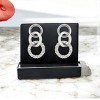 Slickblue Triplet Hooplet Earrings for Women, Rhodium Plated, 0.34 Carat Cubic Zirconia, Post Back, Fashion Hoops - 3 of 3