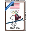 Trends International Team USA x Peanuts – Snoopy Winter Ski Jump Framed Wall Poster Prints - 3 of 4