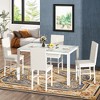 Hooseng Modern Luxurious Style 5/7 Piece Dining Room Table Set, Tempered Glass Top Dining Table Set for 4/6, Metal Frame And Upholstered Dining Chairs - 2 of 4