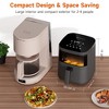 Kitchen Elite Digital Air Fryer Oven with Viewing Window and 8 Presets, 4 Quart, Touchscreen Cooker, Precise Temp Control, Elegant Gray - 2 of 4