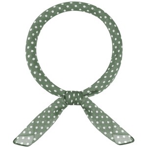 INSPIRE CHIC Women Polka Dots Cotton Linen Retro Solid Color Plain Square Neck Scarves 1Pc - 1 of 4