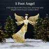 Best Choice Products 5ft Lighted Outdoor Angel Christmas Decoration for Lawn w/ 140 LED Lights, Harp, Bow, Ground Stakes - 2 of 4