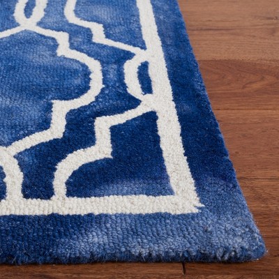 Ivory Hand-Tufted Wool Rectangular Area Rug 2' x 3'