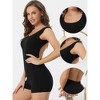 Allegra K Women's Backless Slim Fit U Neck Short Sleeves Stretchy Bodysuit - 3 of 4