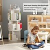 4 Tier Rotating Bookshelf Tower, 360° Kids & Adults Display Spinning Wooden Narrow Bookcase - 3 of 4