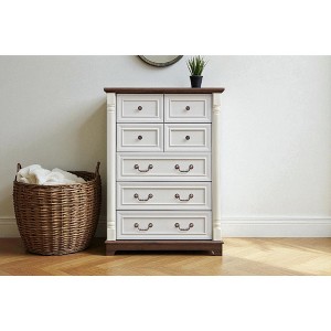 Mshliw 7 Drawer Dresser, Rustic Wooden Chest of Drawers with Two-Tone Finish, Storage Organizer for Bedroom or Living Room - 1 of 4