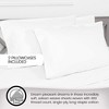 Whisper Organics, 100% Organic Cotton Sheets, 300 Thread Count Bed Sheets Set, GOTS Certified, 2 Pillowcases Included, White Color - 4 of 4