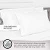 Whisper Organics, 100% Organic Cotton Sheets, 500 Thread Count Bed Sheets Set, GOTS Certified, 2 Pillowcases Included, White Color - image 4 of 4