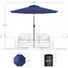 Sonkuki 9 FT Outdoor Patio Umbrella Market Table Umbrella With a Crank for Garden, Deck and Pool - 3 of 4