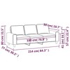 vidaXL Sofa Chair Accent Upholstered Club Armchair for Living Room Fabric - 4 of 4