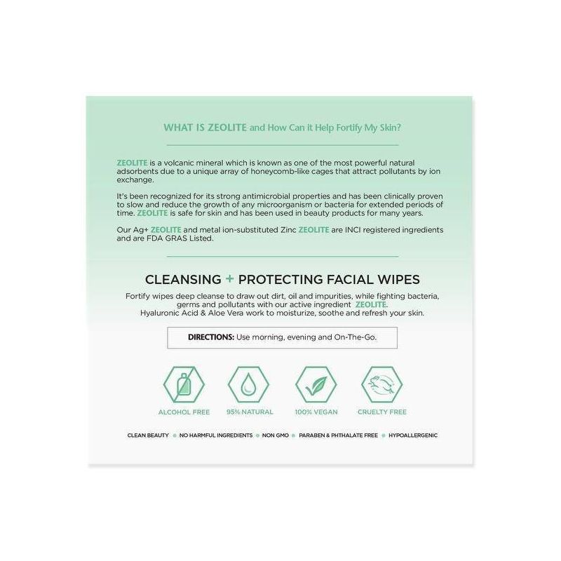 Fortify+ Natural Bacteria Fighting Skincare Cleansing &#38; Protecting Facial Wipes - 30ct, 6 of 7