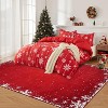 Washable Christmas Decorative Snowflake Area Rug Non-Slip Low Pile Indoor Xmas Rugs for Living Room Bedroom - 3 of 4