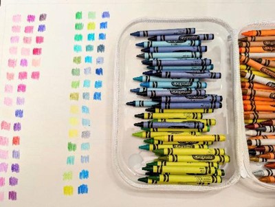Vintage Box Crayola Crayons built-in sharpener + Target crayons + 24 2006  crayon