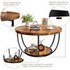 NicBex 31.5" Round Coffee Table with Storage Shelf,Modern Sturdy 2-Tier Side Table,Accent Center Table for Living Room & Kitchen - 4 of 4