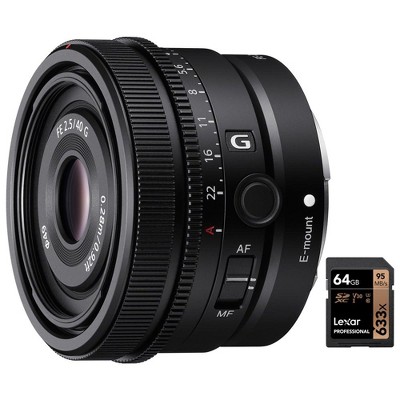 Sony FE 40mm F2.5 G Full Frame Ultra Compact Prime G Lens E-Mount w/ 64GB Card