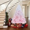 Tangkula Artificial Christmas Tree Hinged Snow Flocked Xmas Tree w/ Lush Branch Tips - 3 of 4