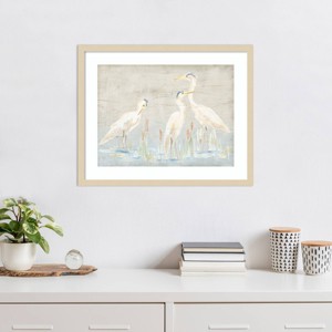 Amanti Art Driftwood Waterbirds II by June Erica Vess Wood Framed Wall Art Print - 1 of 4