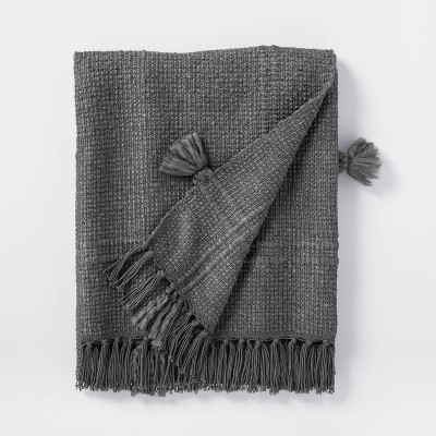 Woven Cotton Acrylic Throw Blanket Gray - Threshold™ designed with Studio McGee