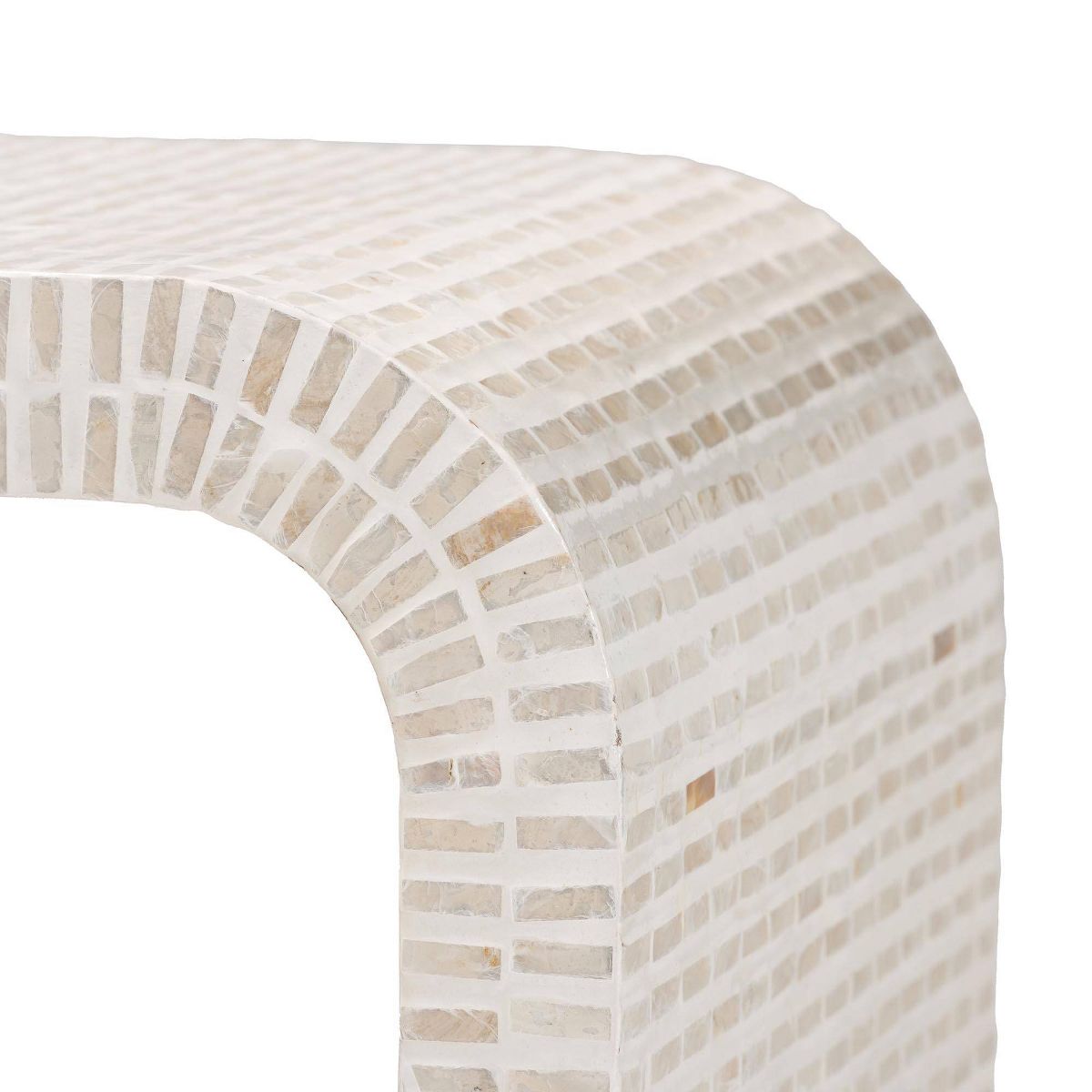 bali & pari 3pc Carlyn Mother of Pearl Capiz Shell Accent Table Set Beige/White/Gold - thumbnail 8