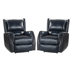 Paulina Genuine Leather Power Recliner with Wingback Design Set of 2|ARTFUL LIVING DESIGNS - 1 of 4