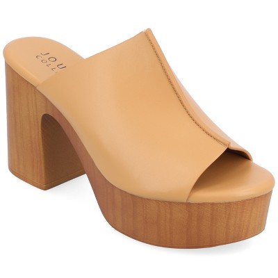 Journee Collection Womens Lorenza Platform Clog Open Toe Sandals