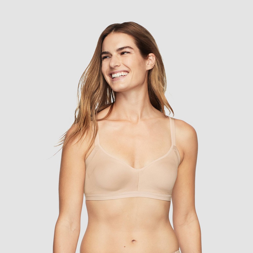 Simply Perfect By Warner's Women's Longline Convertible Wirefree Bra -  Toasted Almond 40c : Target