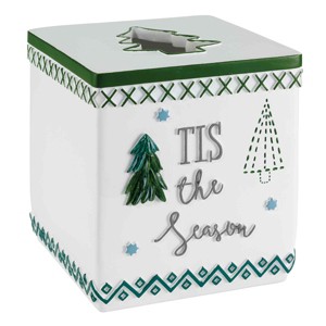 Avanti Linens Christmas Trees Tissue Cover - 1 of 3