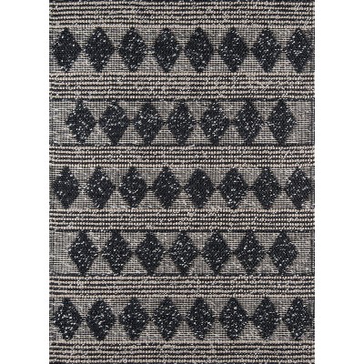 Andes Geometric Accent Rug Black - Momeni