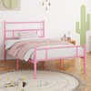 VECELO Twin/Full/Queen Metal Platform Bed Frame with Storage, Industrial Bed Frame with Headboard and Footboard, No Box Spring Needed, Easy Assembly - 4 of 4