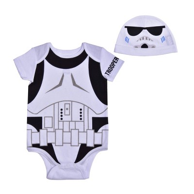 koper antenne Onderdrukken Star Wars Baby Boy's Stormtrooper Short Sleeve Creeper With Character Cap,  White, Size 9m : Target