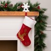 Northlight Reindeer and Snowflake Sequin Christmas Stockings - 20" - Red and White - Set of 2 - 4 of 4