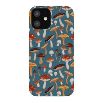 Avenie Mushrooms In Teal Pattern Snap iPhone Case - Society6