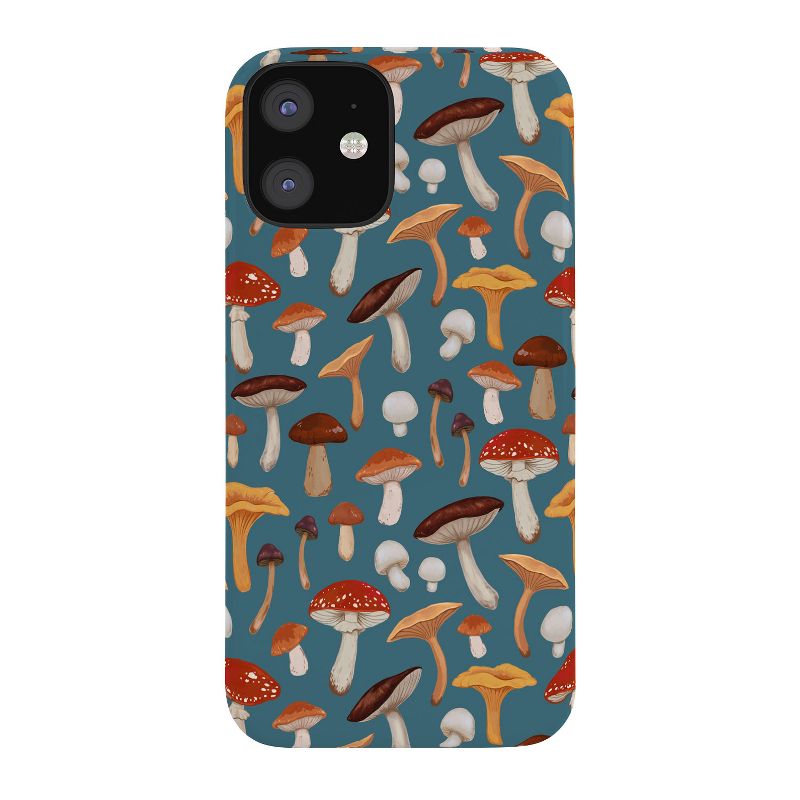 Avenie Mushrooms In Teal Pattern Snap iPhone Case - Society6, 1 of 2