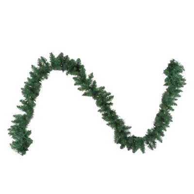 Northlight 9' x 10" B/O Pre-Lit Artificial Whitmire Pine Christmas Garland - Clear LED Lights