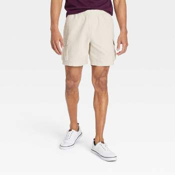 Stretch Twill Pull-On Shorts for Tall Men in Canyon Red