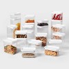 42pc (Set of 21) Food Storage Canister Set Clear - Brightroom™: Stackable Plastic Containers, Polyethylene & Polypropylene, 1-Year Warranty - 4 of 4