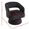 Modern Swivel Accent Chair with Deep Seat,Upholstered Swivel Recliners Couch,Velvet Armchair for Small Living Room or Apartment-Maison Boucle - 4 of 4