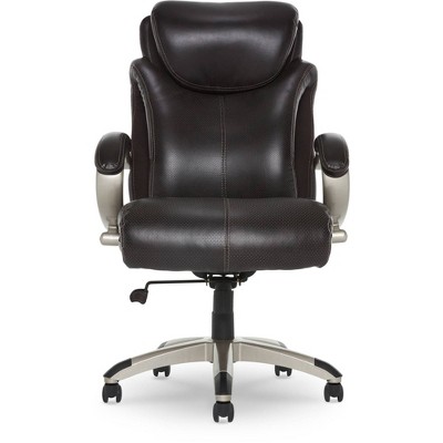 Roasted Chestnut Bonded Leather Executive Swivel Chair with AIR Lumbar Support