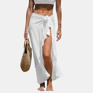 Women's Breezy Beach Cover Up Wrap Skirt - Cupshe - 1 of 4