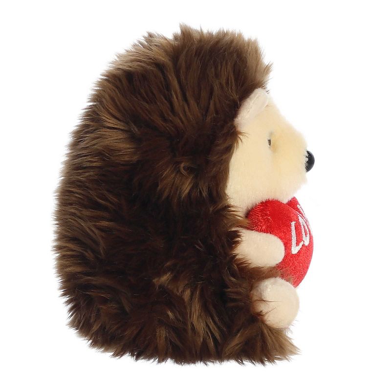 Aurora Mini Love Hedgehog Rolly Pet Round Stuffed Animal Brown 5", 3 of 6