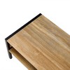 Ridstar Modern Coffee Table with Storage Sliding Doors For Living Room-Brown - 4 of 4
