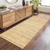 Acekool 5x7 Green Washable Area Rug, Modern Solid Braid Print, Non-Slip, Stain Resistant, Low Pile Accent Carpet for Living Room Bedroom - 3 of 4