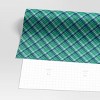 30" 50 sq ft Christmas Roll Wrap Green and Navy Plaid - Wondershop™ - 3 of 3