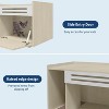 Cat Litter Box Enclosure, Wooden Cat Washroom Furniture with Barn Door, Hidden Litter Box Cover, Dog Proof Feline Litter Boxes, Kitten House - 3 of 4