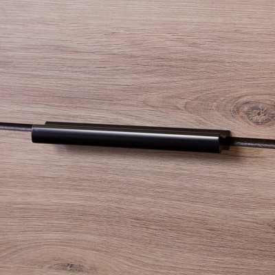 Rustic Oak Double 6-Drawer Dresser with Metal Pulls